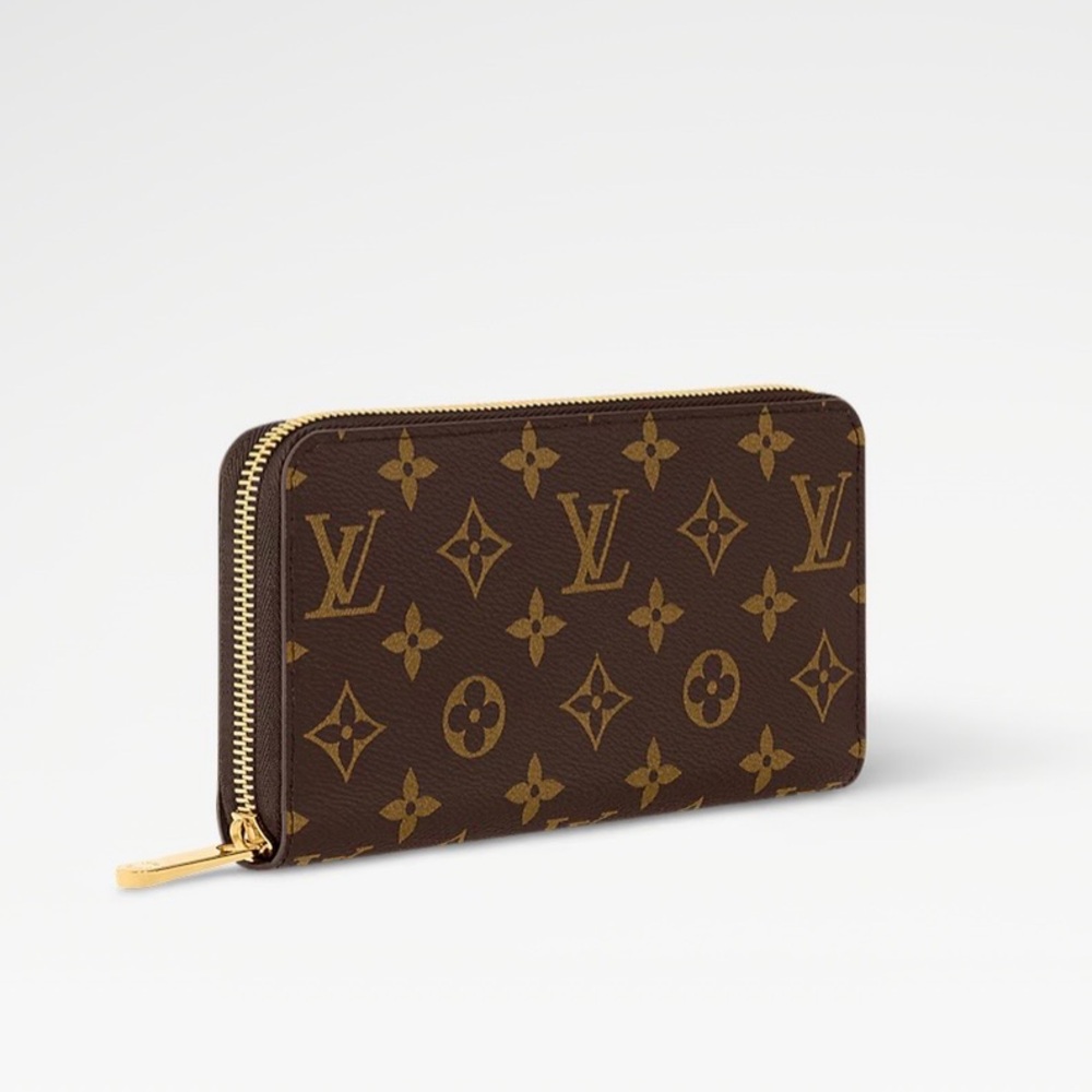 Louis Vuitton Zippy Wallet - Fuchsia & LV Monogram Brown